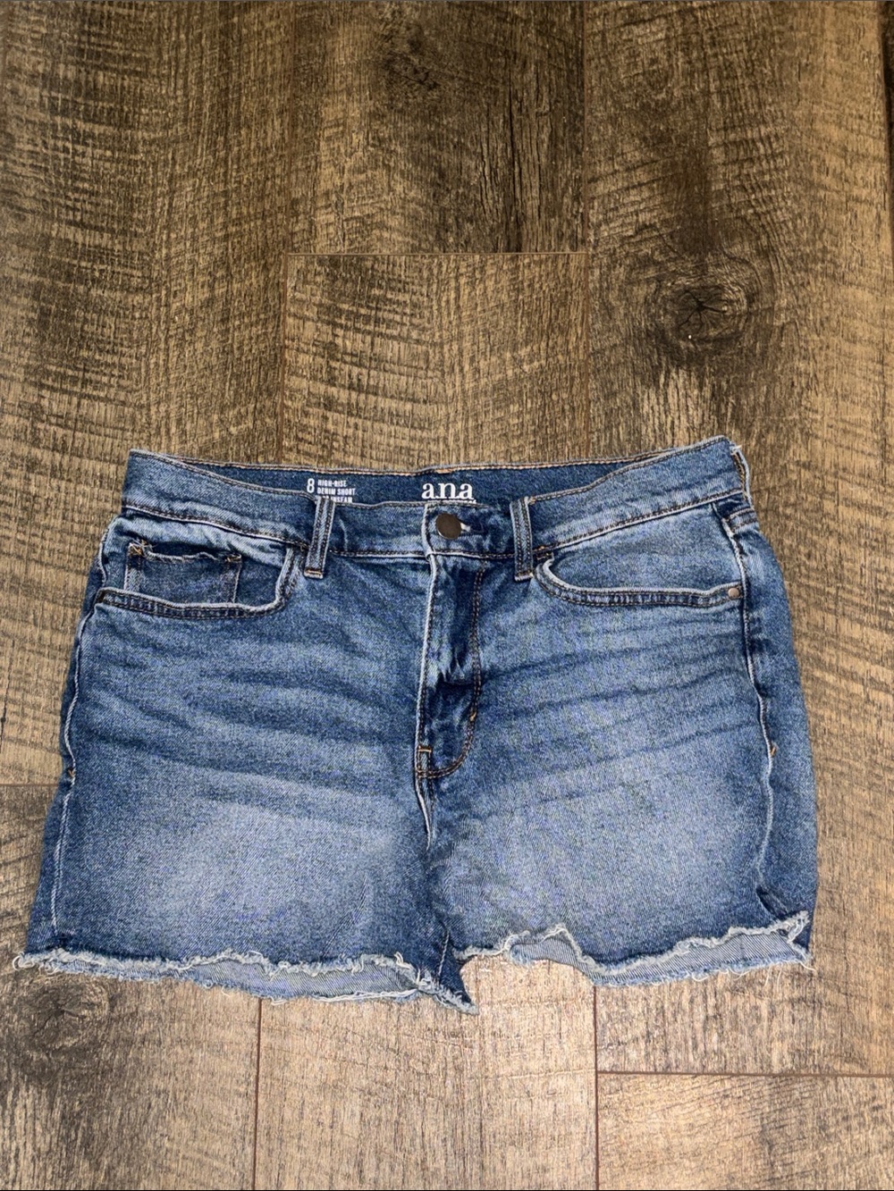 a.n.a Medium Blue High Rise Denim Cutoff Women's Shorts